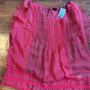 Jessica Simpson SZ L orange blouse NWT